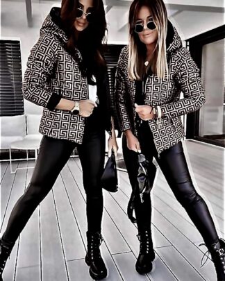 Winter coat black & white